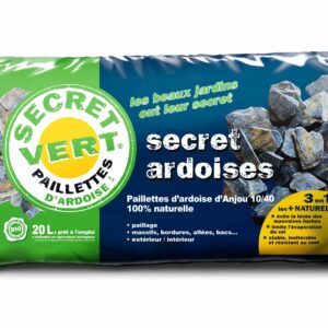 ardoises bleues ambrées secret vert paillage