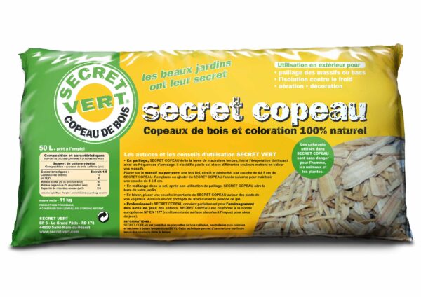 copeaux de bois naturel secret vert