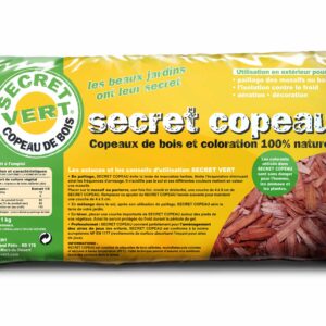 Copeaux de bois rouge secret vert